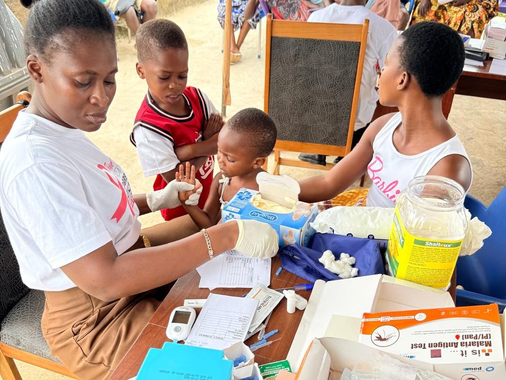 Free health screening outreach at Anomabo