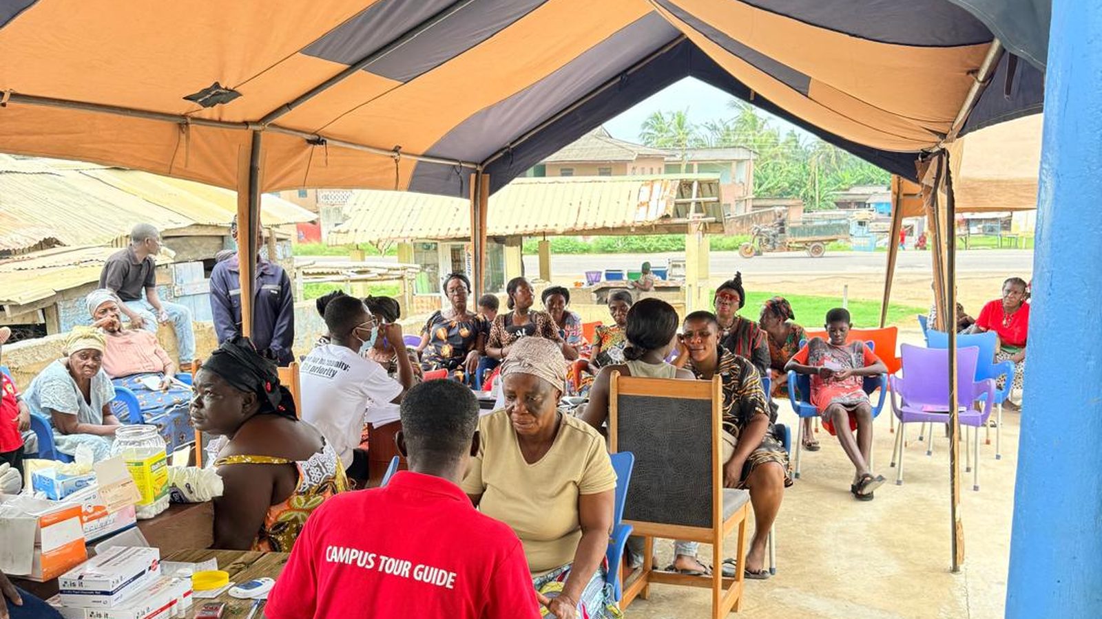 Divine Love Ministry volunteers at a community health screening outreach
